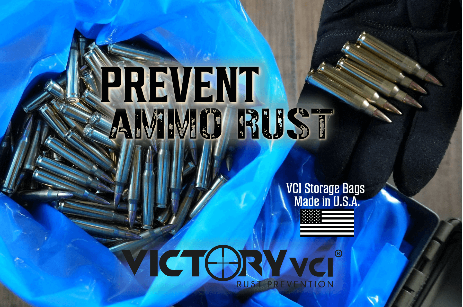 Victory VCI Ammo Rust Prevention Bag - Long-Term Storage, USA-Made