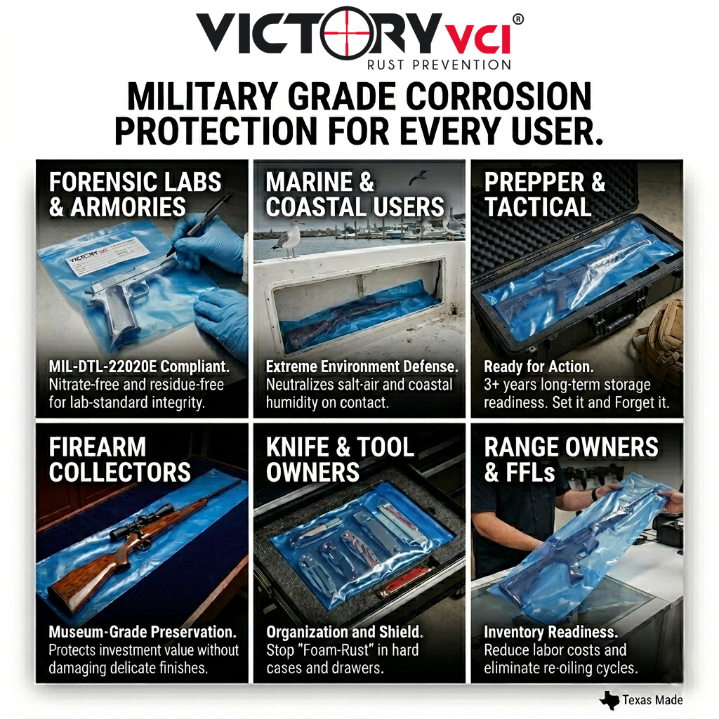 VCI applications for collectors, preppers, and law enforcement armories.