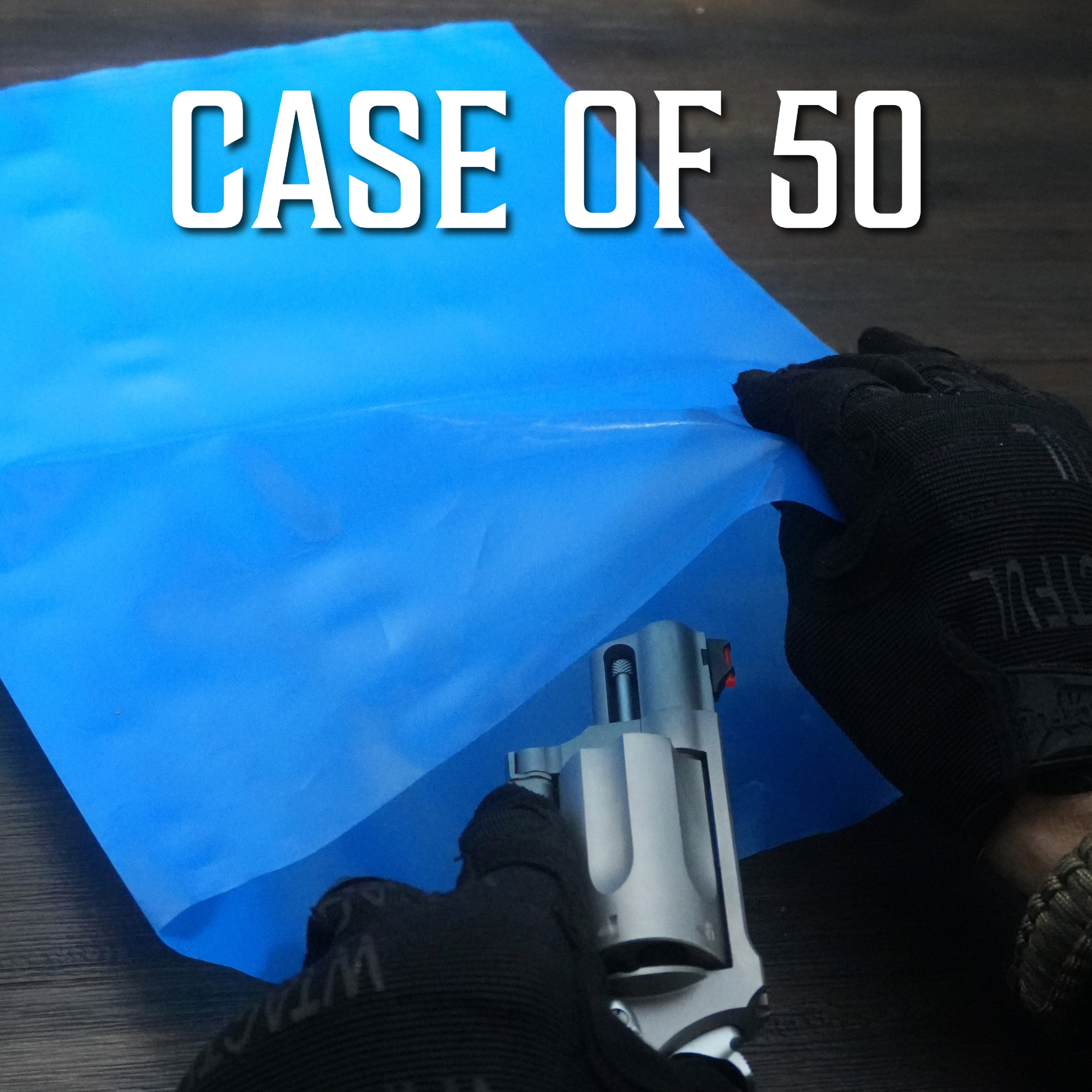 Bulk case of 50 Victory VCI Rust Prevention Handgun & Ammo Bags, 12" x 18", USA-made poly bags for long-term corrosion protection—MIL-DTL-22020E compliant, non-toxic, lead-free.