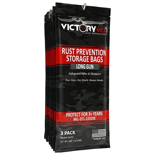 Victory VCI rust prevention long gun storage bag retail packaging