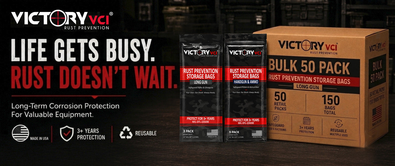 Victory VCI® Bulk Long-Term Corrosion Protection for Valuable Equipment.